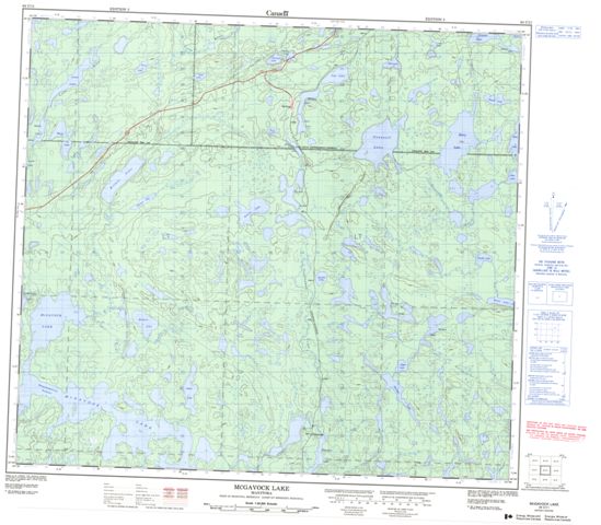 Mcgavock Lake Topographic Paper Map 064C11 at 1:50,000 scale