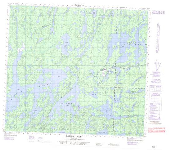 Laurie Lake Topographic Paper Map 064C12 at 1:50,000 scale