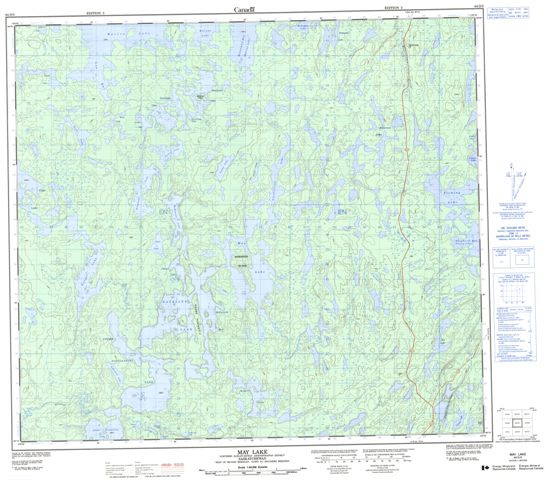 May Lake Topographic Paper Map 064D05 at 1:50,000 scale