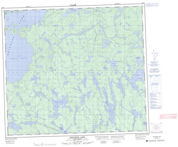 Finlayson Lake Topographic Paper Map 064D07 at 1:50,000 scale