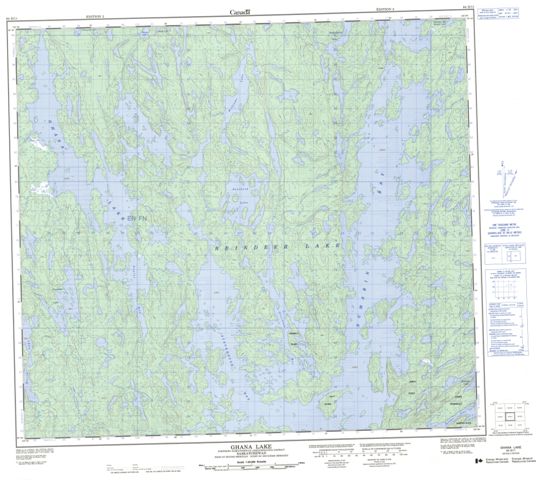 Ghana Lake Topographic Paper Map 064D11 at 1:50,000 scale