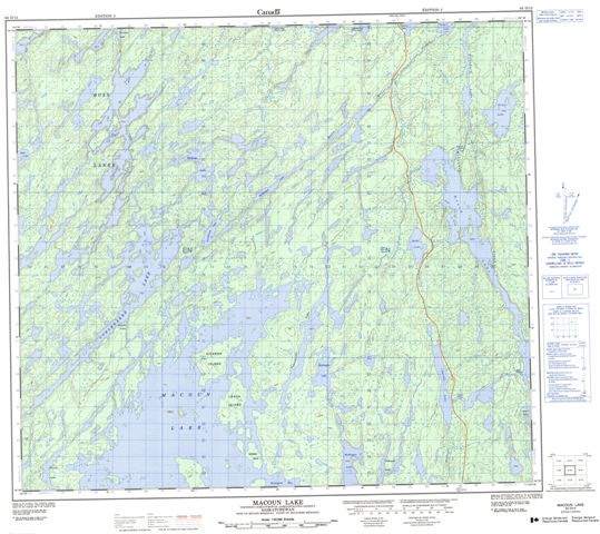 Macoun Lake Topographic Paper Map 064D12 at 1:50,000 scale
