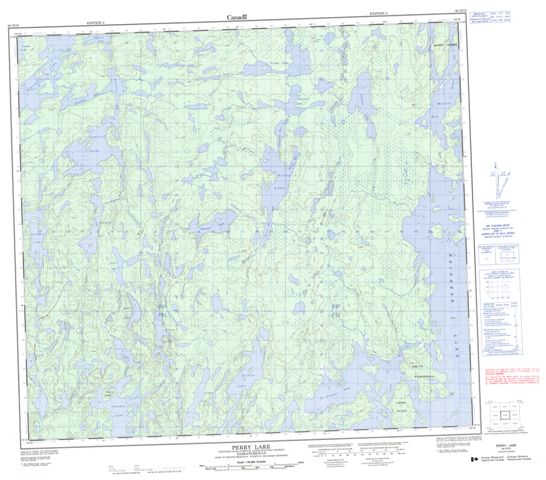 Perry Lake Topographic Paper Map 064D15 at 1:50,000 scale