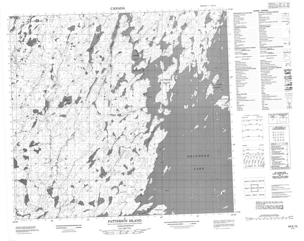 Patterson Island Topographic Paper Map 064E10 at 1:50,000 scale