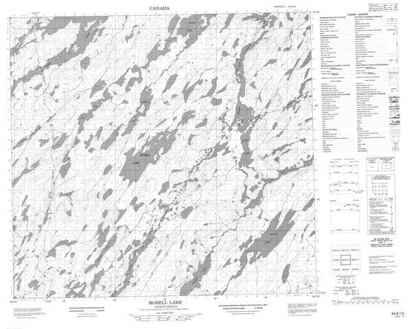 Morell Lake Topographic Paper Map 064E12 at 1:50,000 scale