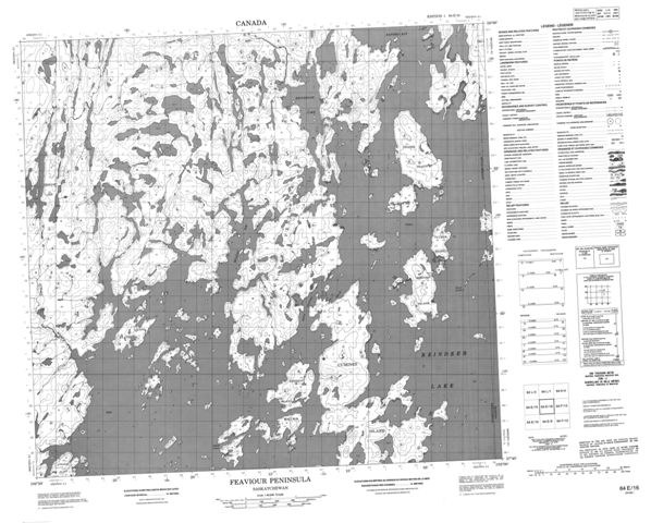 Feaviour Peninsula Topographic Paper Map 064E16 at 1:50,000 scale