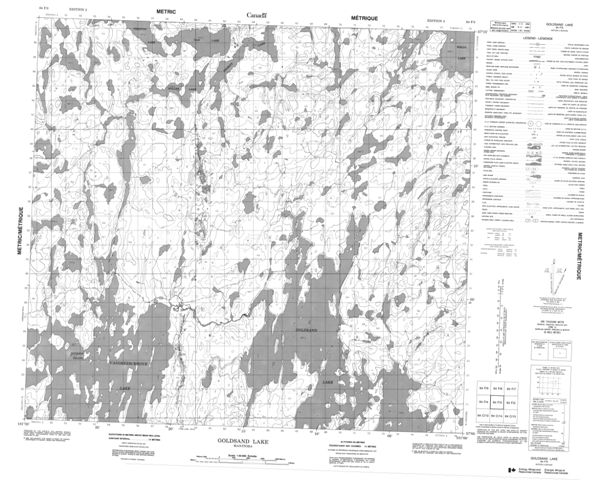 Goldsand Lake Topographic Paper Map 064F03 at 1:50,000 scale