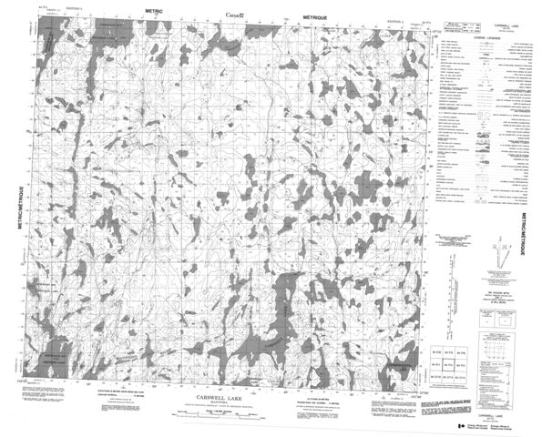 Carswell Lake Topographic Paper Map 064F04 at 1:50,000 scale