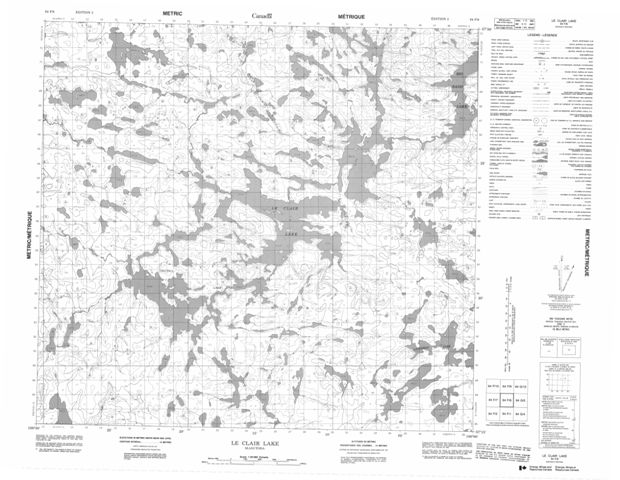 Le Clair Lake Topographic Paper Map 064F08 at 1:50,000 scale