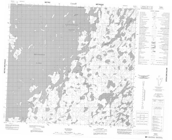 Sawbill Topographic Paper Map 064F12 at 1:50,000 scale