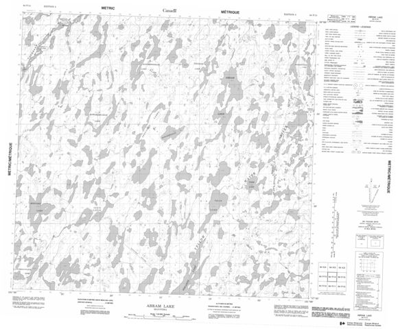 Abram Lake Topographic Paper Map 064F14 at 1:50,000 scale