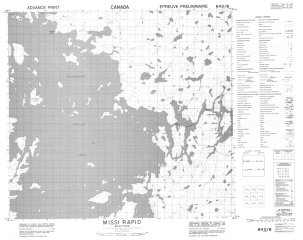 Missi Rapid Topographic Paper Map 064G08 at 1:50,000 scale