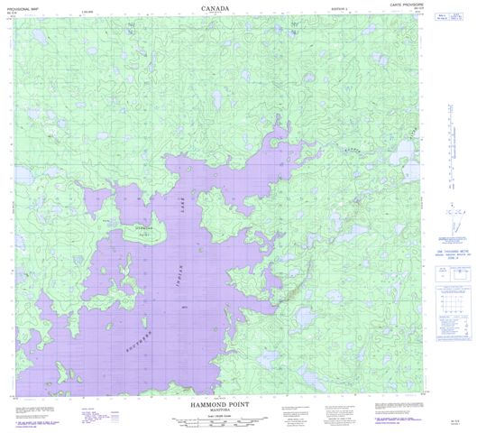 Hammond Point Topographic Paper Map 064G09 at 1:50,000 scale
