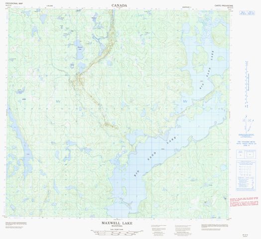Maxwell Lake Topographic Paper Map 064G13 at 1:50,000 scale