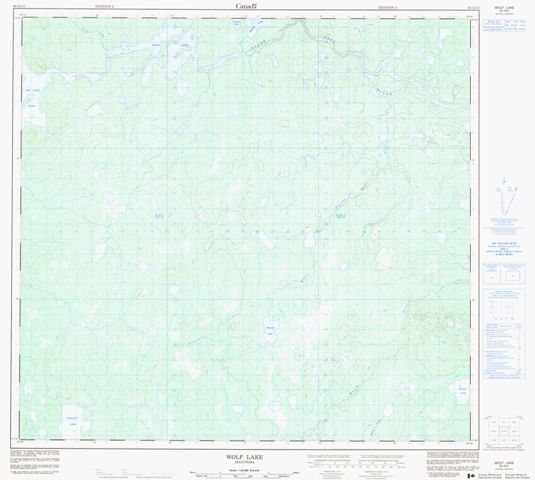 Wolf Lake Topographic Paper Map 064G14 at 1:50,000 scale