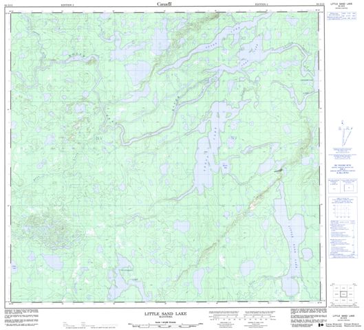 Little Sand Lake Topographic Paper Map 064G15 at 1:50,000 scale