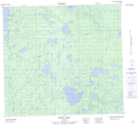 Hood Lake Topographic Paper Map 064H03 at 1:50,000 scale