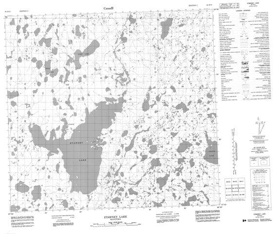 Etawney Lake Topographic Paper Map 064H15 at 1:50,000 scale