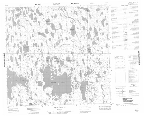 Quinn Lake Topographic Paper Map 064I11 at 1:50,000 scale