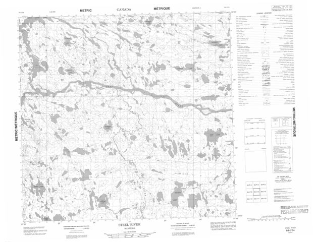 Steel River Topographic Paper Map 064I14 at 1:50,000 scale