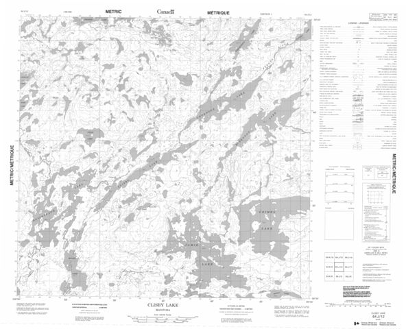 Clisby Lake Topographic Paper Map 064J12 at 1:50,000 scale