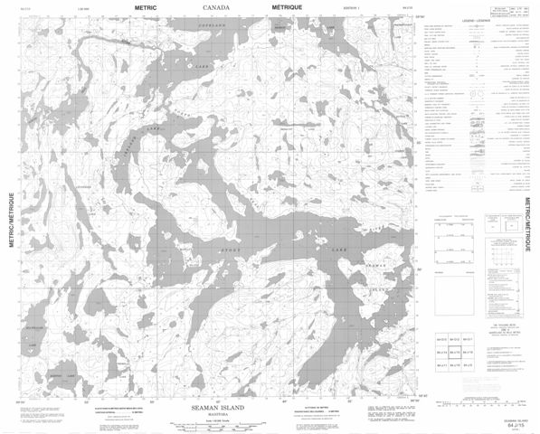 Seaman Island Topographic Paper Map 064J15 at 1:50,000 scale