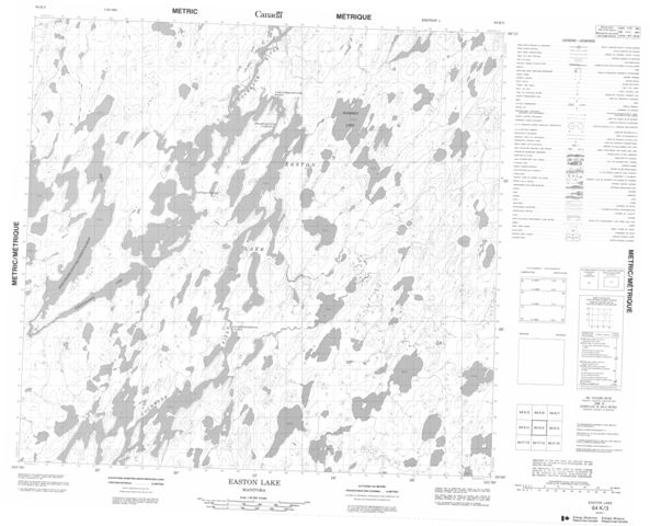 Easton Lake Topographic Paper Map 064K03 at 1:50,000 scale