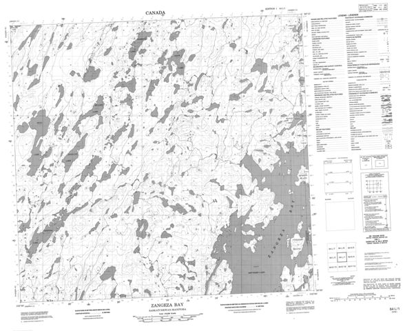 Zangeza Bay Topographic Paper Map 064L01 at 1:50,000 scale