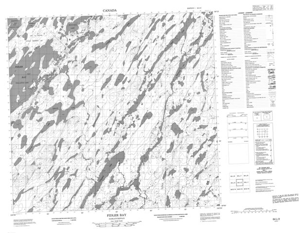 Fidler Bay Topographic Paper Map 064L02 at 1:50,000 scale