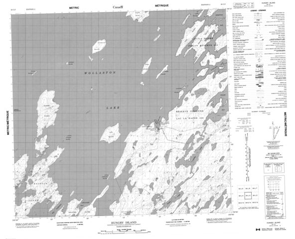 Hungry Island Topographic Paper Map 064L03 at 1:50,000 scale