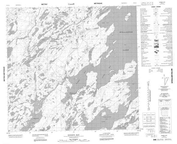 Hidden Bay Topographic Paper Map 064L04 at 1:50,000 scale