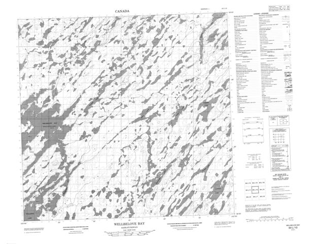Wellbelove Bay Topographic Paper Map 064L10 at 1:50,000 scale