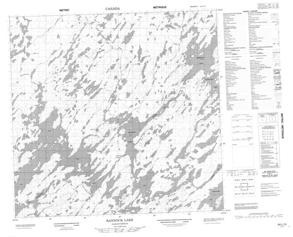 Bannock Lake Topographic Paper Map 064L15 at 1:50,000 scale