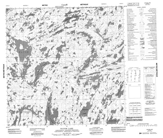 Wayow Lake Topographic Paper Map 064M13 at 1:50,000 scale