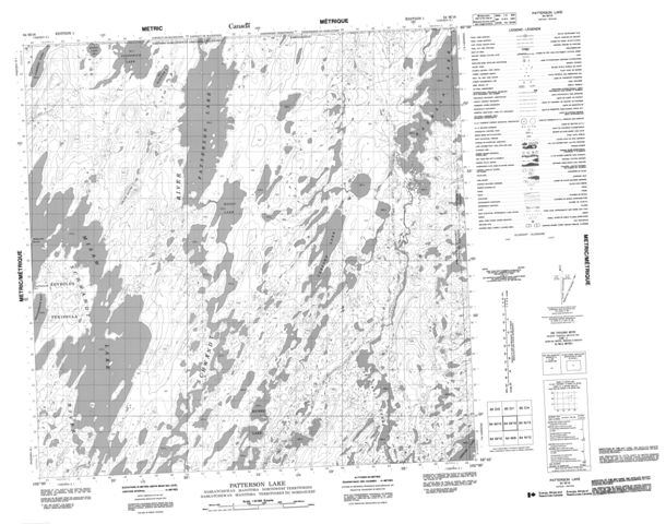 Patterson Lake Topographic Paper Map 064M16 at 1:50,000 scale
