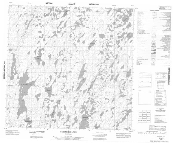 Whitmore Lake Topographic Paper Map 064N02 at 1:50,000 scale