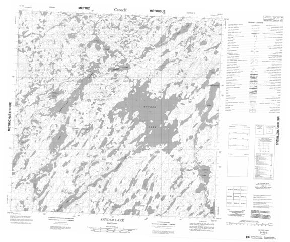 Snyder Lake Topographic Paper Map 064N05 at 1:50,000 scale