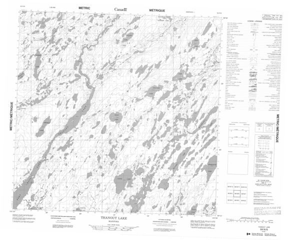 Thanout Lake Topographic Paper Map 064N06 at 1:50,000 scale