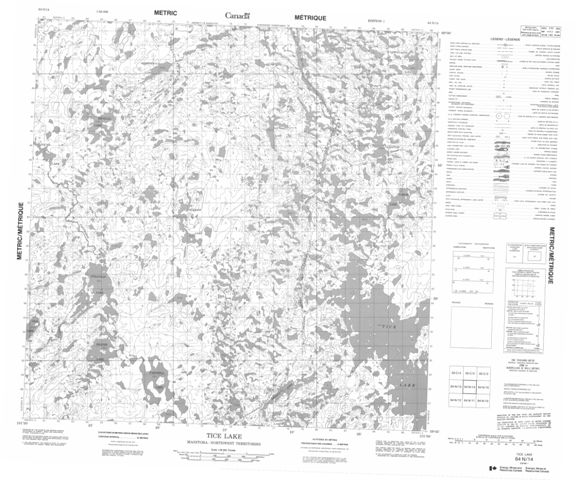 Tice Lake Topographic Paper Map 064N14 at 1:50,000 scale