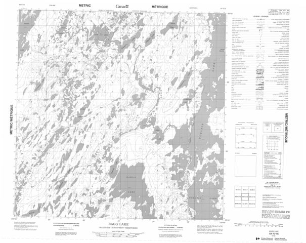 Bagg Lake Topographic Paper Map 064N16 at 1:50,000 scale