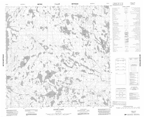 Adair Lake Topographic Paper Map 064O01 at 1:50,000 scale