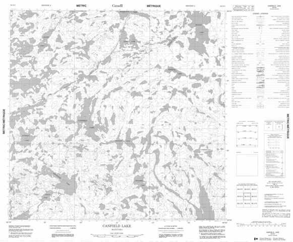 Canfield Lake Topographic Paper Map 064O03 at 1:50,000 scale