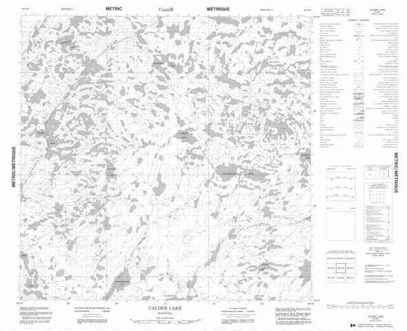 Calder Lake Topographic Paper Map 064O06 at 1:50,000 scale