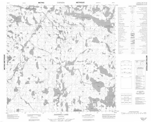 Sandhill Lake Topographic Paper Map 064O07 at 1:50,000 scale