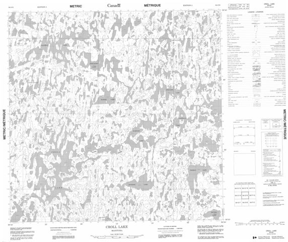 Croll Lake Topographic Paper Map 064O09 at 1:50,000 scale