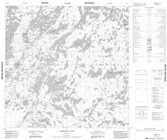 Corbett Lake Topographic Paper Map 064O11 at 1:50,000 scale