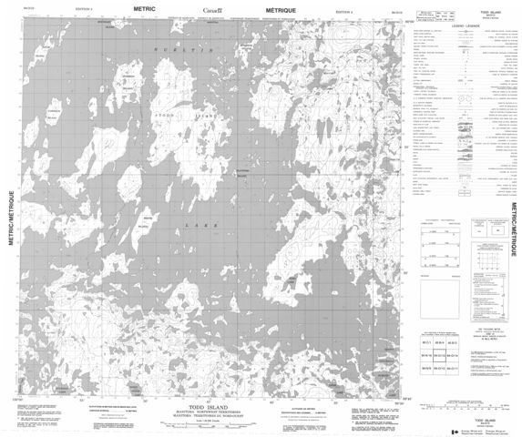 Todd Island Topographic Paper Map 064O13 at 1:50,000 scale
