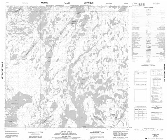 Lowry Lake Topographic Paper Map 064O14 at 1:50,000 scale