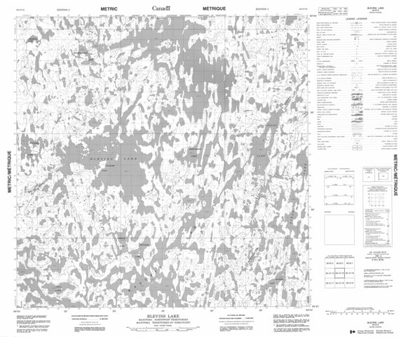 Blevins Lake Topographic Paper Map 064O15 at 1:50,000 scale