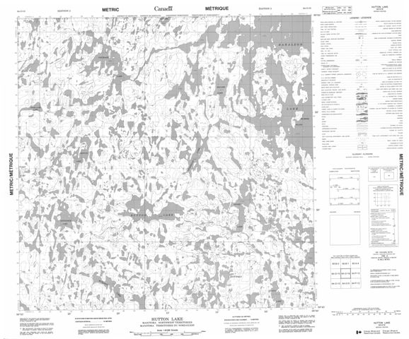 Hutton Lake Topographic Paper Map 064O16 at 1:50,000 scale